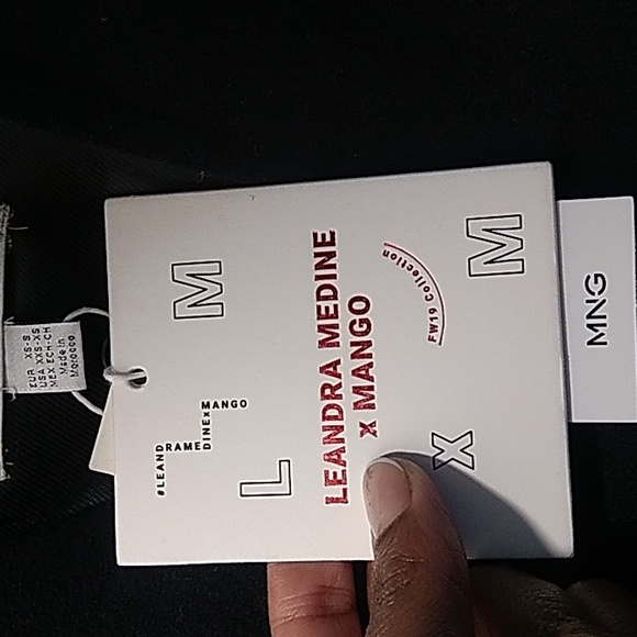 NWT Mango x Leandra Medine Recycled Navy Wiol Oversized Coat - Picture 7 of 7